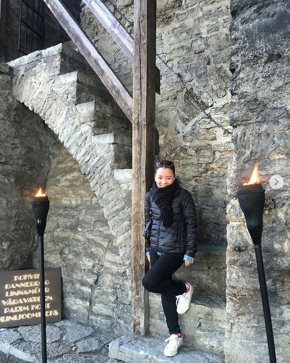 Entrée avec torches médiévales